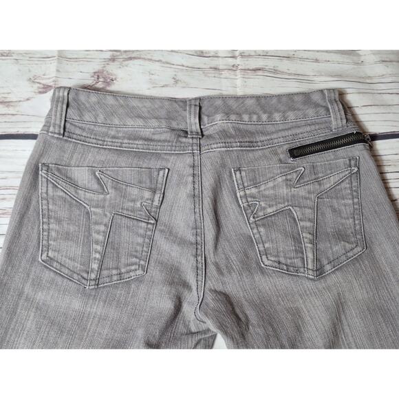 DAANG GOODMAN TRIPP NYC GRAY WASHED ZIP ACCENT JEGGING JEANS Size 7 SKULLS - Picture 11 of 15